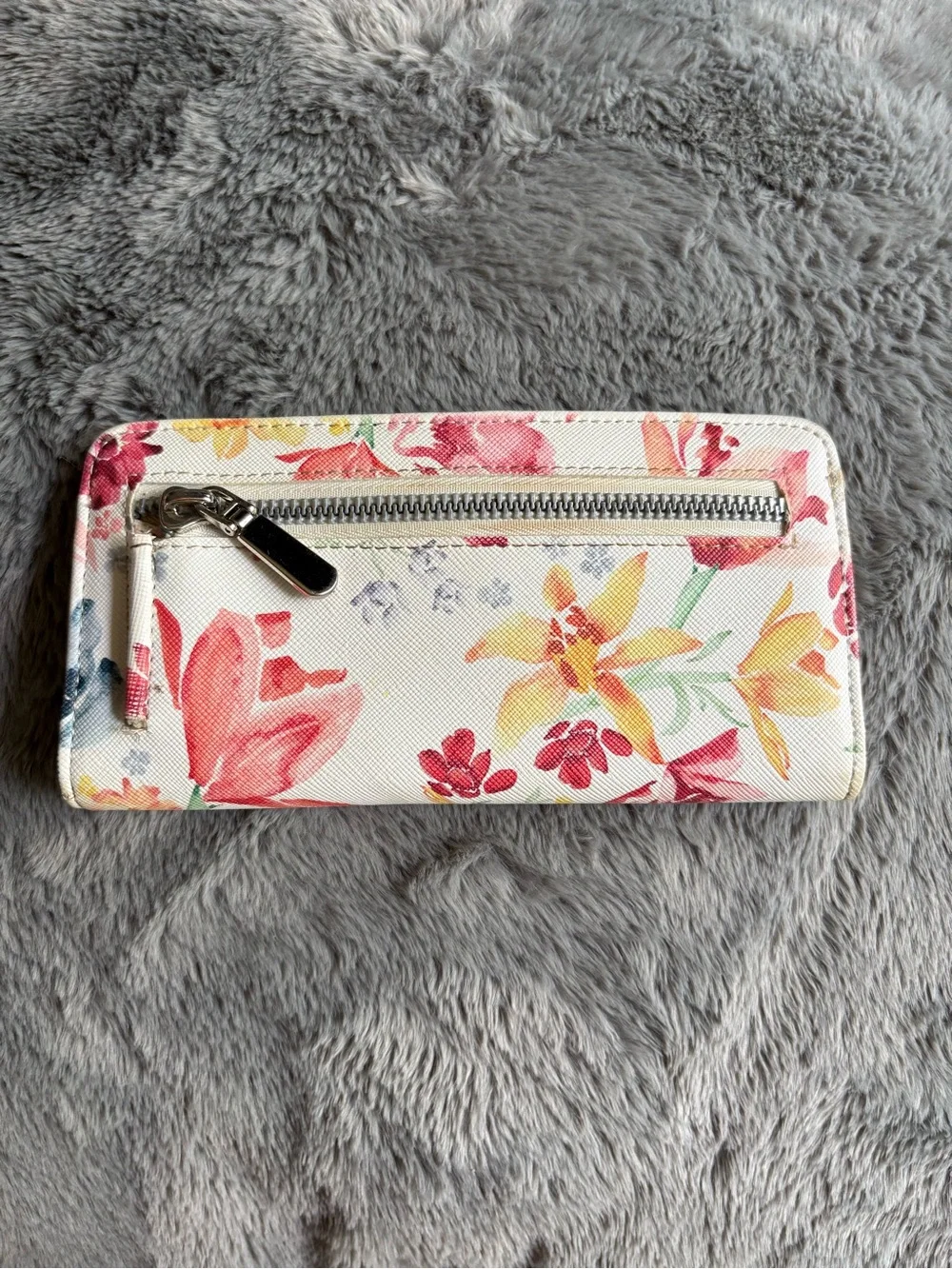 Floral Zip Around Wallet Multicolor Women’s Organizer RFID Safe Keeper